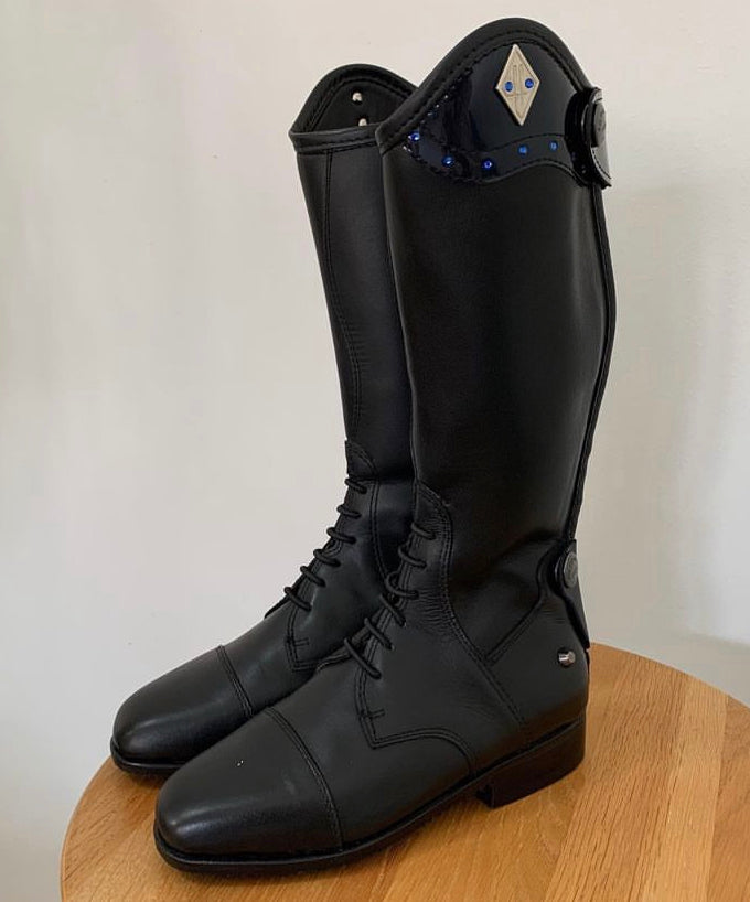 Fabbri Junior Pro Competition boots by Meliora Equestrian perfect for younger riders - photo of boot